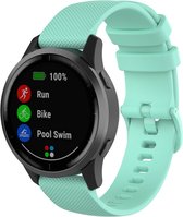 Siliconen Smartwatch bandje - Geschikt voor  Garmin Vivoactive 4s silicone band - 40mm - aqua - Horlogeband / Polsband / Armband