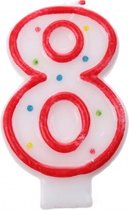 Amscan Verjaardagskaars 8 Jaar 7,3 Cm Wax Rood