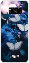 Samsung Galaxy S8 Plus Hoesje Transparant TPU Case - Blooming Butterflies #ffffff