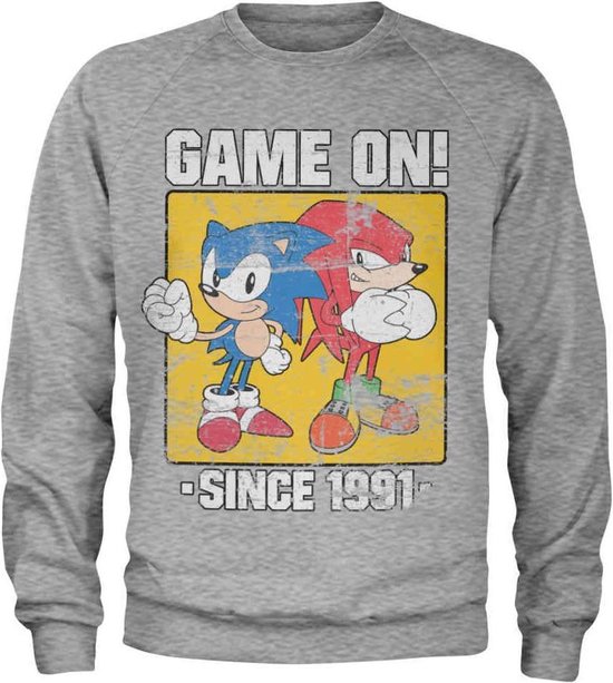 Sonic The Hedgehog Sweater/trui -S- Game On Since 1991 Grijs