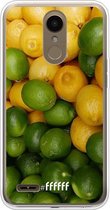 LG K10 (2018) Hoesje Transparant TPU Case - Lemon & Lime #ffffff