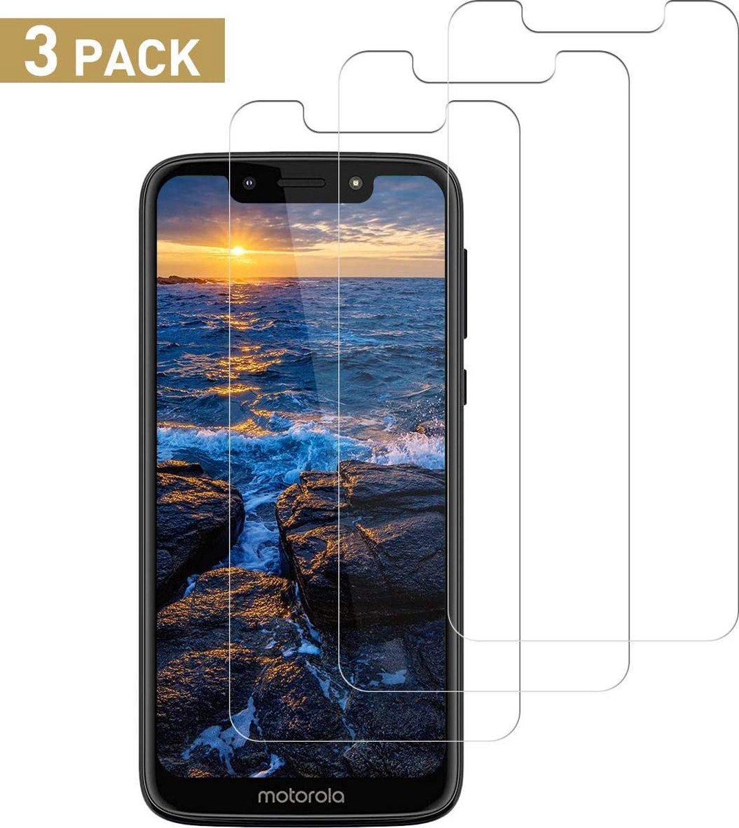 Motorola Moto G7 Screenprotector Glas - Tempered Glass Screen Protector - 3x AR QUALITY