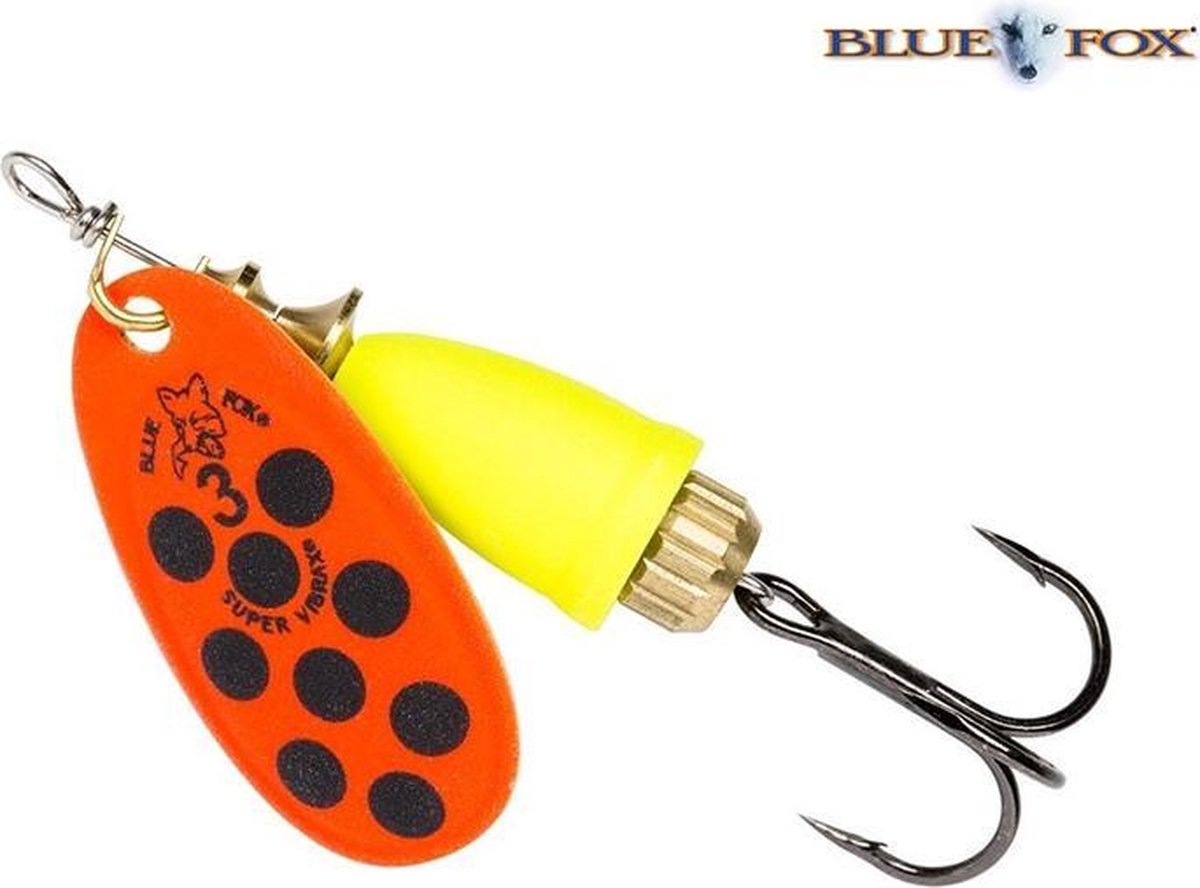 Blue Fox Vibrax UV - 6 cm - orange black yellow