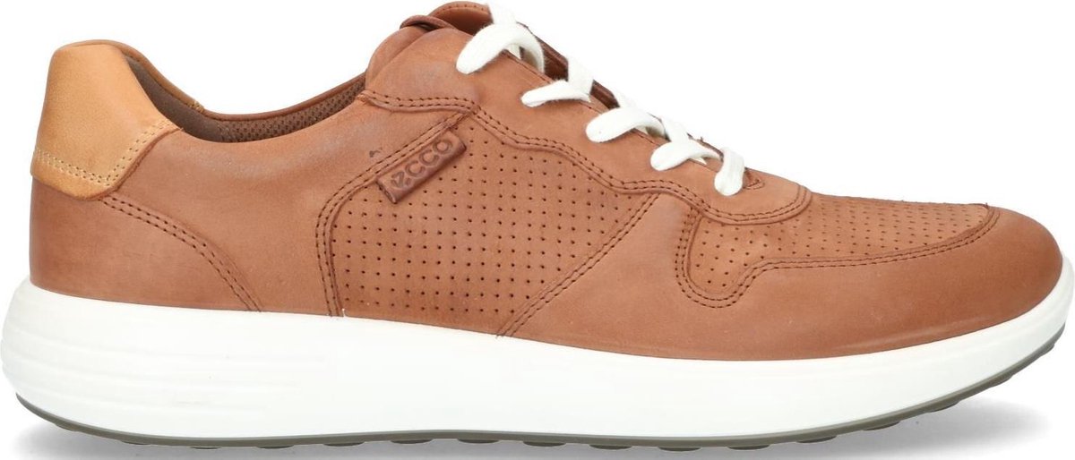 ECCO Soft 7 Runner Heren Sneaker - Cognac - Maat 44 | bol.com