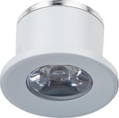 LED Veranda Spot Verlichting - 1W - Warm Wit 3000K - Inbouw - Rond - Mat Wit - Aluminium - Ø31mm - BES LED