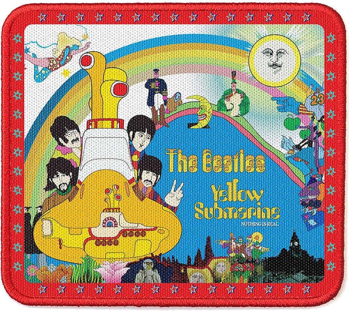 Afbeelding van product Rock Off  The Beatles Patch Yellow Submarine Stars Border Multicolours
