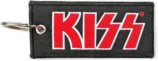 Kiss - Red Logo Sleutelhanger - Zwart