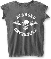 Avenged Sevenfold Dames Tshirt -M- Deathbat Grijs