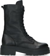 Sacha - Dames - Zwarte leren biker boots - Maat 36