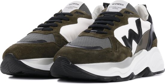 Womsh Heren Sneakers Groen sue/gerecycledfles sneaker | Van den Assem