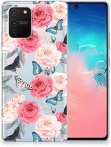 Smartphone hoesje Geschikt voor Samsung Galaxy S10 Lite Telefoontas Butterfly Roses
