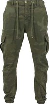 Urban Classics - Camo Cargo Heren joggingbroek - XL - Groen