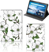 Cover Case Lenovo Tablet M10 Cover met Standaard Super als Cadeau voor Moeder Dogwood Flowers