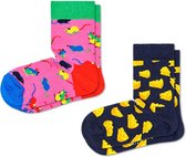 Happy Socks Sokken Kids 2 Pack Mouse Socks Roze Maat:0-12 mnd