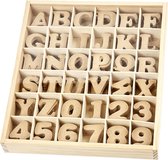 Letters & cijfers Creotime hout 4cm assorti