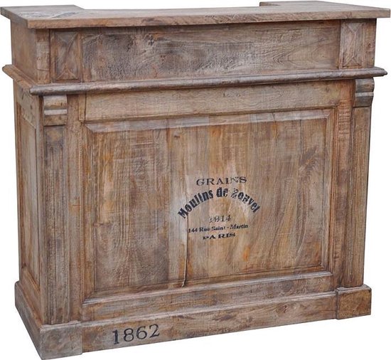 Antiek bar tafel hout meubel bruin | bol.com