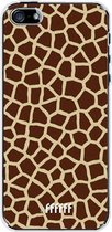 iPhone SE (2016) Hoesje Transparant TPU Case - Giraffe Print #ffffff