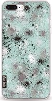 Casetastic Apple iPhone 7 Plus / iPhone 8 Plus Hoesje - Softcover Hoesje met Design - Paint Splatter Aqua Print