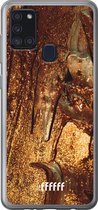 6F hoesje - geschikt voor Samsung Galaxy A21s -  Transparant TPU Case - Lets go Gold #ffffff