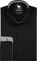 GENTS - Blumfontain Overhemd Heren Volwassenen NOS zwart Maat XL7 43/44 - Extra Lange Mouwen