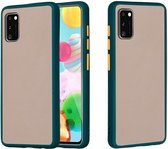 Samsung Galaxy A41 Matte Hoesje met Bumper Groen