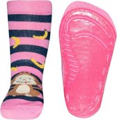 Ewers antislip sokken Roze met apen