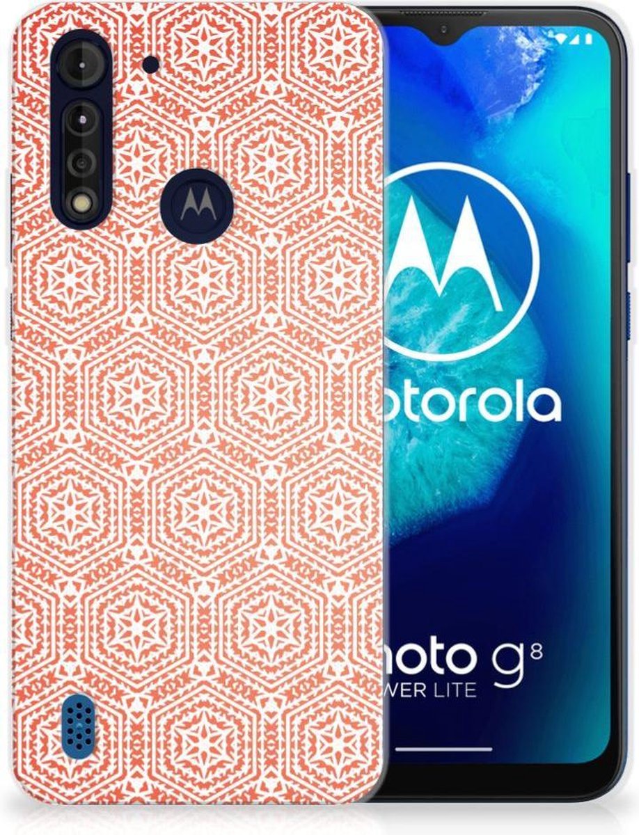 Motorola Moto G8 Power Lite TPU bumper Pattern Orange