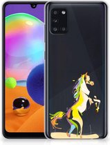 Leuk TPU Back Case Geschikt voor Samsung Galaxy A31 GSM Hoesje Horse Color