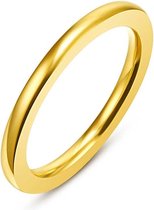 Twice As Nice Ring in goudkleurig edelstaal, 2.5 mm  68
