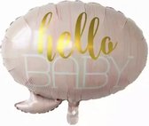 Hello-Baby-Spreekwolkje-Roze-Ballon