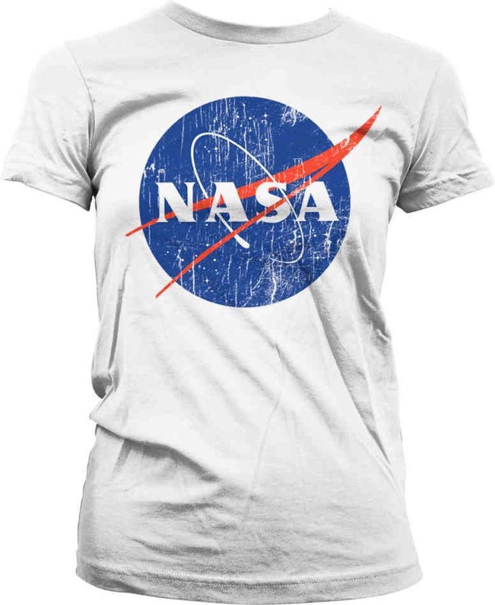 NASA Dames Tshirt -XL- Washed Insignia Wit