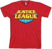 DC Comics Justice League Heren Tshirt -M- Classic Logo Rood