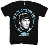 Star Trek Heren Tshirt -L- I Made Spock Smile Zwart
