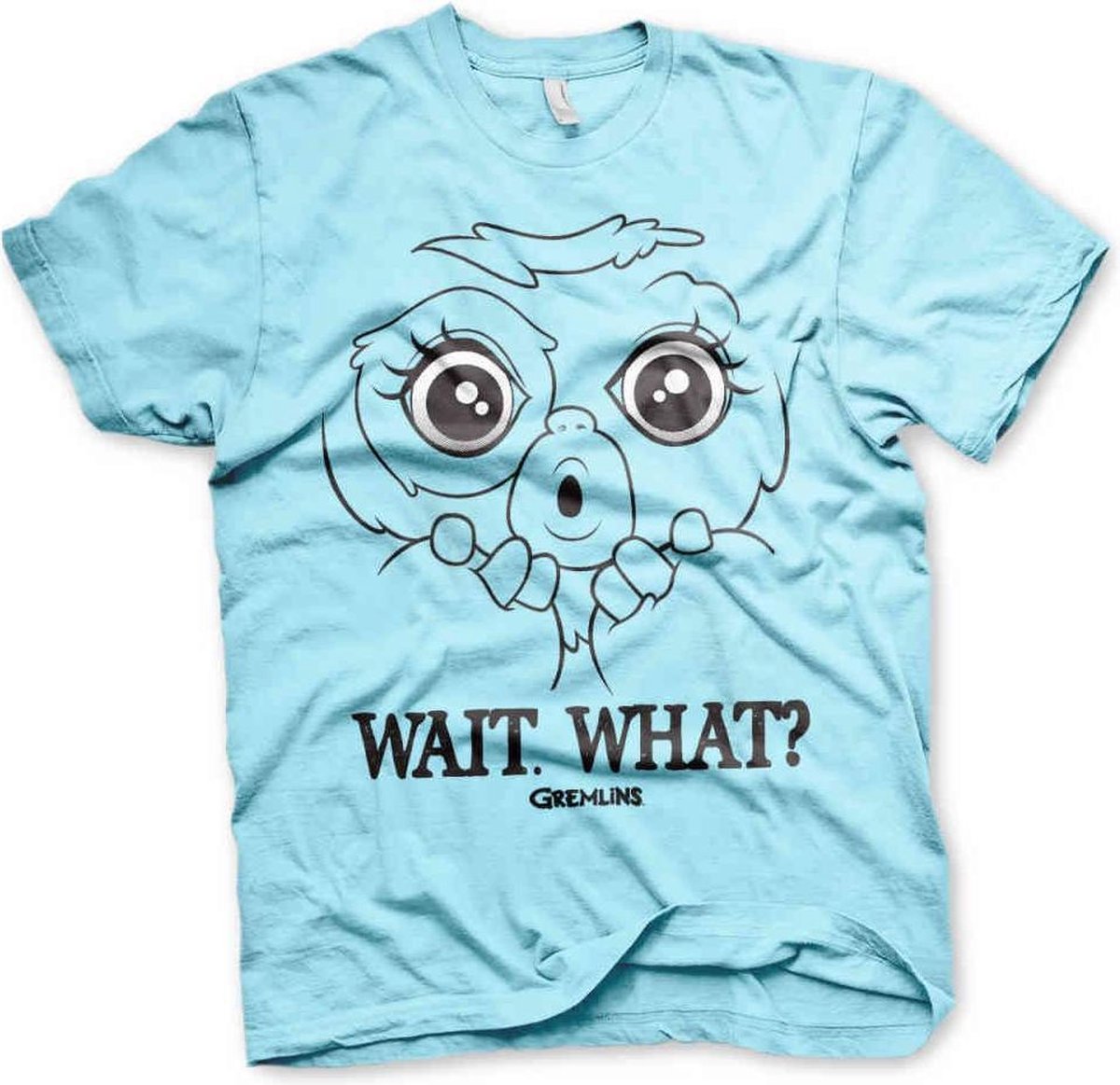 Gremlins Heren Tshirt -2XL- Wait. What? Blauw