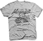 The Karate Kid Heren Tshirt -M- Miyagi's Super Defence Waxing Grijs