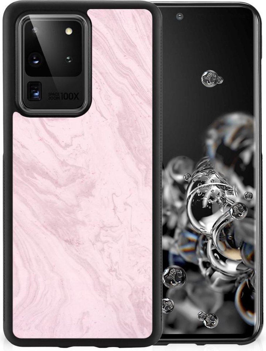Samsung Galaxy S20 Ultra Gripcase Marble Pink - Origineel Cadeau Vriendin