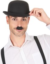 Vegaoo - Zwarte Charlie Chaplin snor voor volwassenen