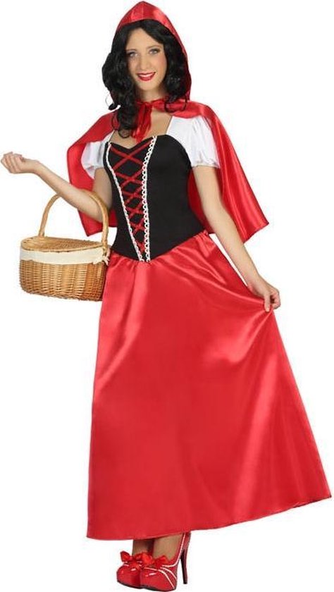 Lang Roodkapje kostuum voor vrouwen