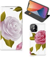 Telefoon Hoesje Cadeau voor haar Geschikt voor iPhone12 Pro Max Wallet Flip Case Roses