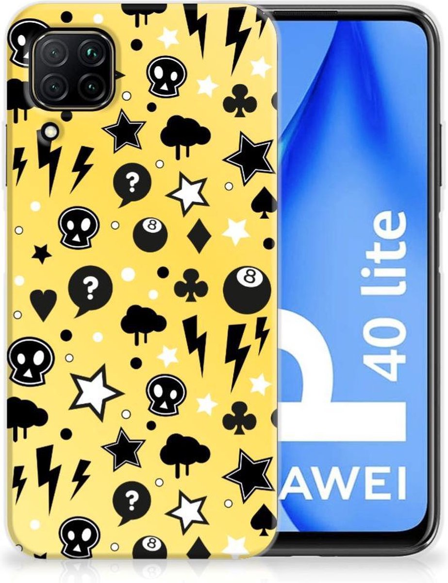 Silicone Back Case Huawei P40 Lite Punk Geel