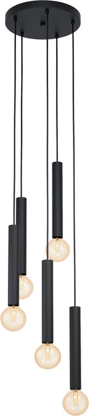 Lampe à suspension EGLO Cortenova - E27(excl.) - Ø 35 cm - Zwart