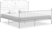 vidaXL Cadre de lit en métal Blanc 200x200 cm - Cadre de lit - Cadre de lit - Cadre de lit - Cadres de lit