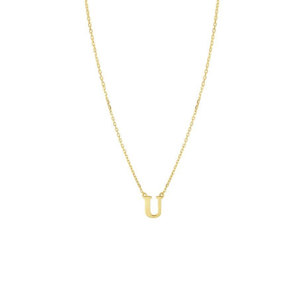 Geelgouden Collier letter U 40 - 42 - 44 cm 4021385