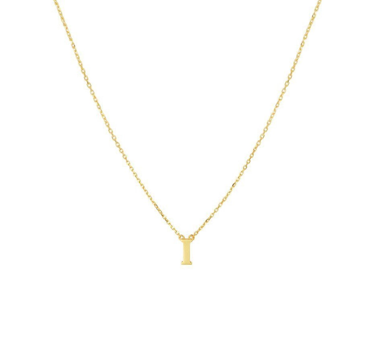 Geelgouden Collier letter I 40 - 42 - 44 cm 4021373
