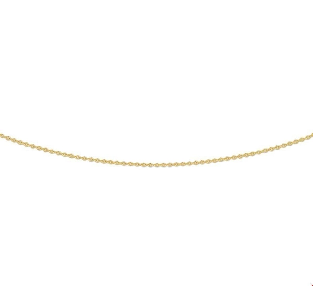 The Jewelry Collection Ketting Anker Plat 0,8 mm 45 cm - Goud - Huiscollectie