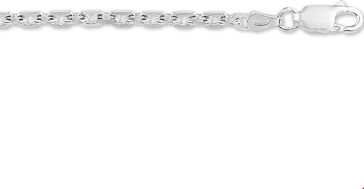 Zilveren Collier anker gediamanteerd 2 1015542 60 cm