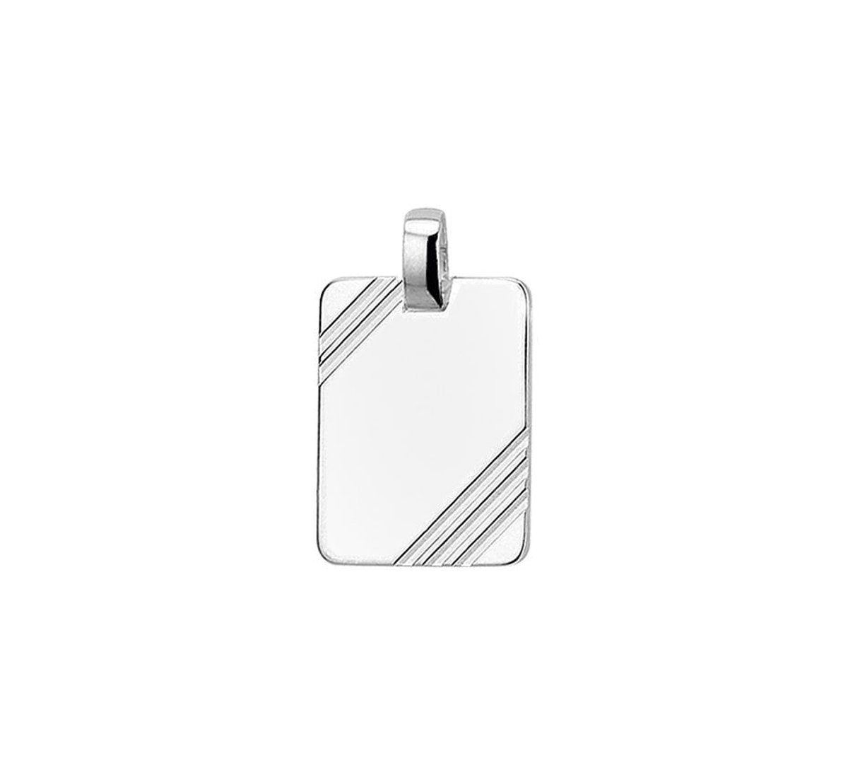 zilver gerhodineerd graveerhanger gediamanteerd 1329810