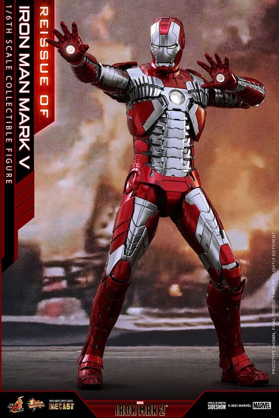 Hot Toys Iron Man Mark V 1:6 Scale Figure - Hot Toys - Iron Man 2 Figuur