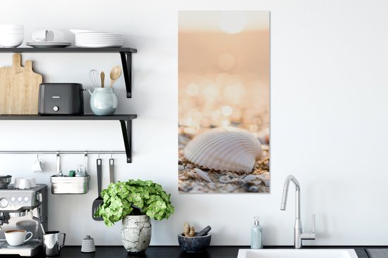 Toile - Peintures sur Toile - Coquillages - Plage - Soleil - Décoration de Chambre - Impression sur Toile - Photo sur Toile - Canvasdoek cm - Salon