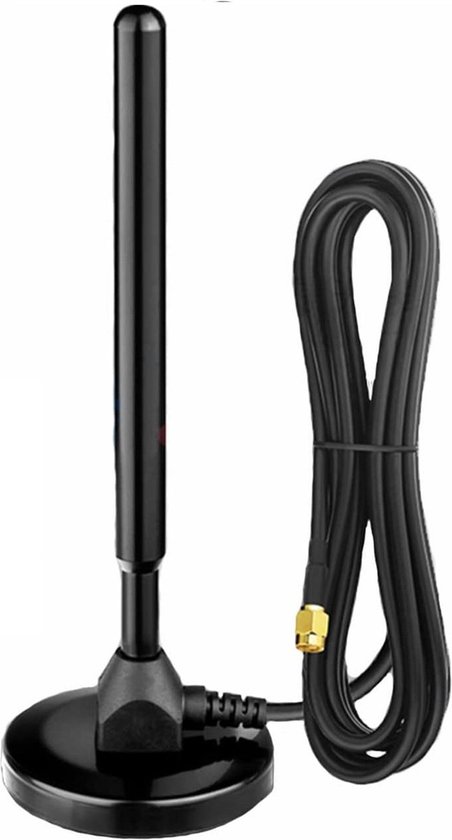 DrPhone HHM1 LoRa – RP-SMA Male - Magnetische Helium Hotspot - Krachtig & Compact Miner Antenne - 5.8 dBi – 3 Meter RG58-Kabel – Outdoor 868Mhz - Geschikt voor Bobcat / Sensecap / Panther-X / Helium / Linxdot - Nebra / Rak -Zwart